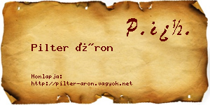 Pilter Áron névjegykártya